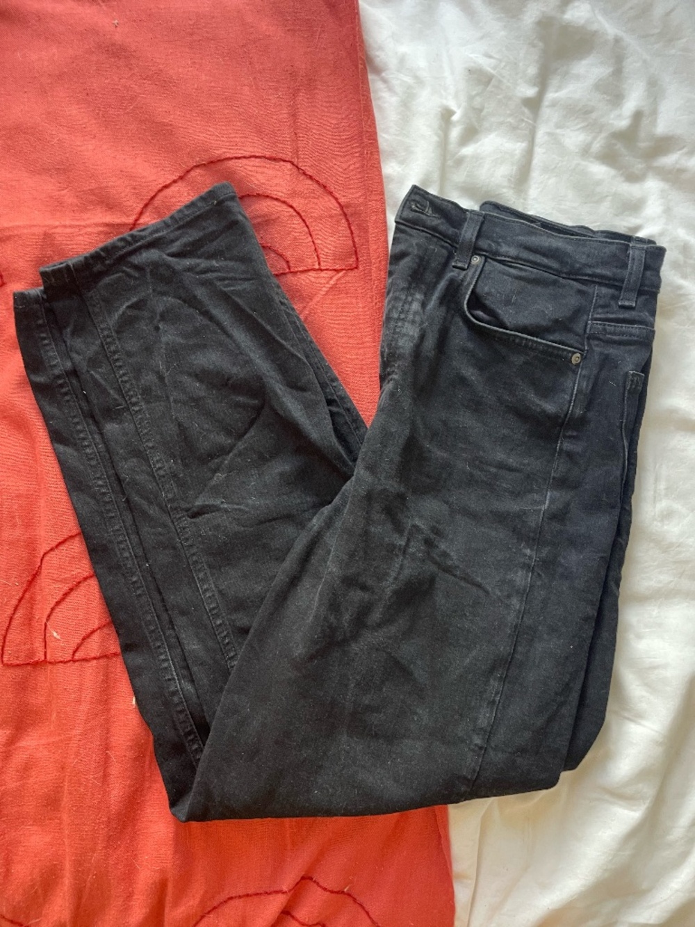 COS Tapered Leg, High Rise, Ankle Length Denim (Black)